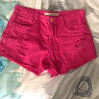 Zara Premium Denim Ripped Short
