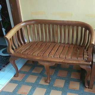 Vintage Teak 2-Seater Armchair