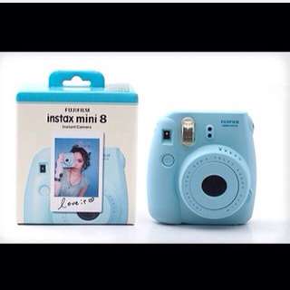 Blue Instax Mini 8 Polaroid