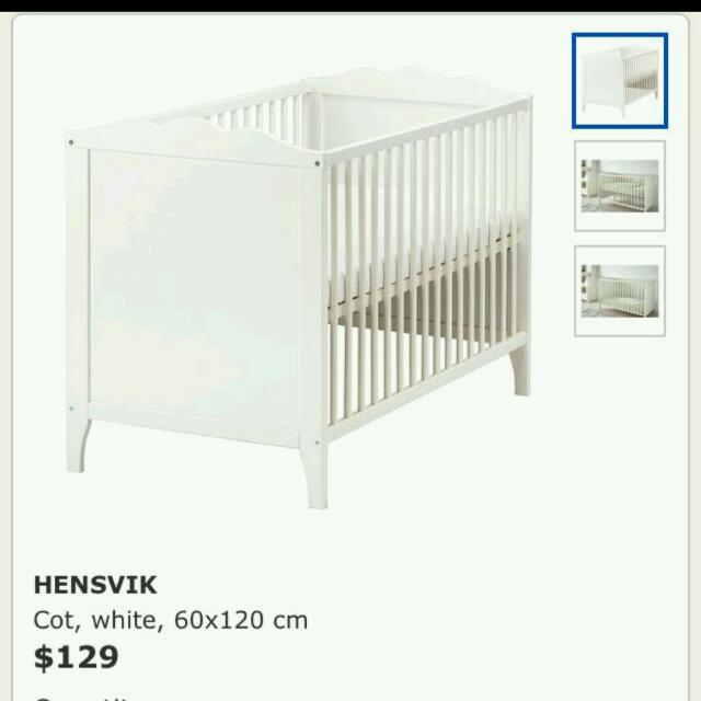 Ikea Hensvik Baby Cot Babies Kids Baby Nursery Kids Furniture Cots Cribs on Carousell