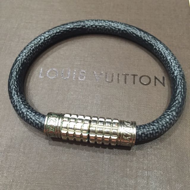 Louis Vuitton Digit Bracelet Damier Graphite Black 1036546