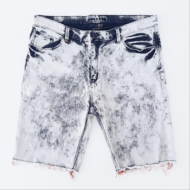 acid wash bermuda shorts