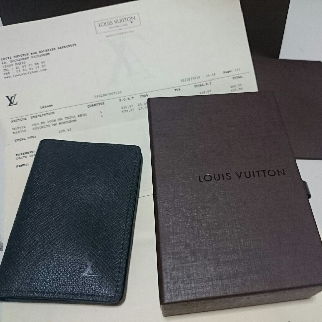 Authentic Brand New Louis Vuitton Pocket Organiser Taiga Leather