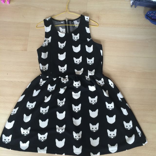 Cat print dress h&m outlet