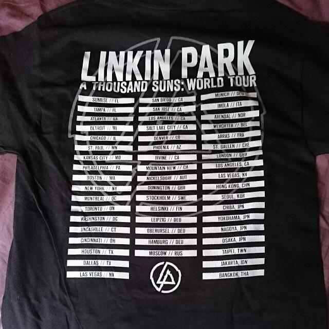 linkin park a thousand suns world tour t shirt