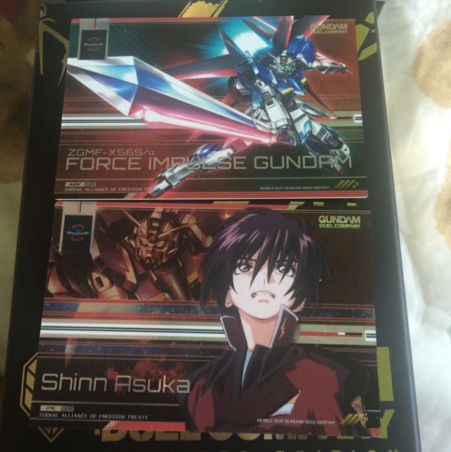 R5 Force Impulse And Shinn Asuka Gundam Duel Company (Category: Raw Cards) located in Singapore. Submitted by gocircle (Listing ID 21972289, Image 1). Description: .