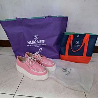 全新💕Major made✨漆皮厚底龐克鞋👟