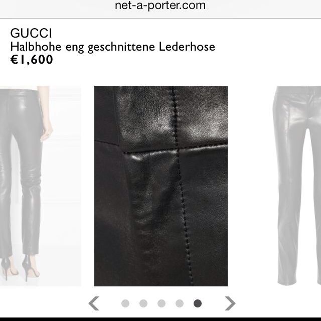 gucci leather leggings