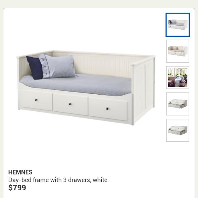 Ikea Hemnes Daybed With 2x Moshult Mattress Furniture On Carousell