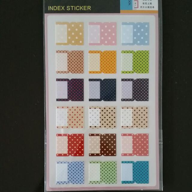 flash sale index tab stickers women s fashion on carousell