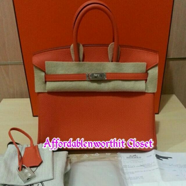 Hermes Birkin 25 - Bleu Atoll, Luxury, Bags & Wallets on Carousell