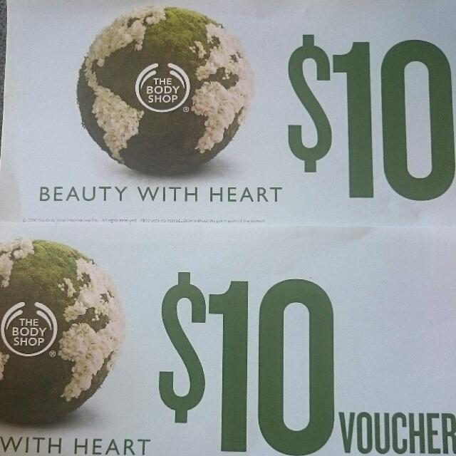 The Body Shop 10 Voucher, Tickets & Vouchers, Vouchers on Carousell