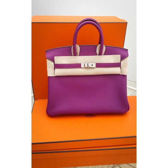 Hermes Birkin 25 Anemone Togo Phw, Luxury, Bags & Wallets on Carousell