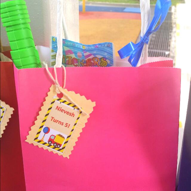 Gift/ Goodie Bag With Name Tag Customised, Babies & Kids, Going Out, Diaper Bags & Wetbags on