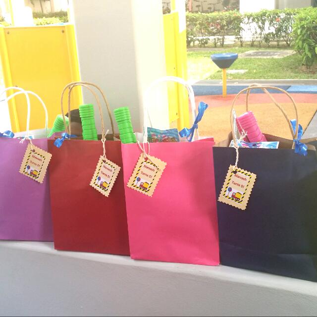 Gift/ Goodie Bag With Name Tag Customised, Babies & Kids, Going Out, Diaper Bags & Wetbags on