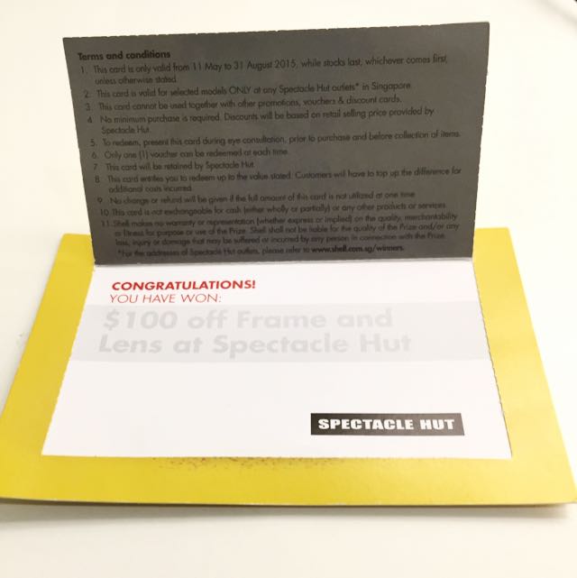 Spectacle hut promotion 2025