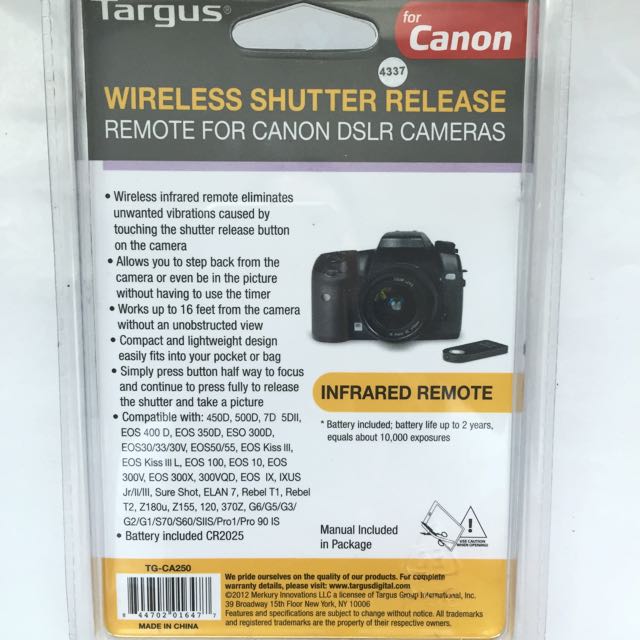 Targus Wireless Shutter Release, Photography, Photography Accessories