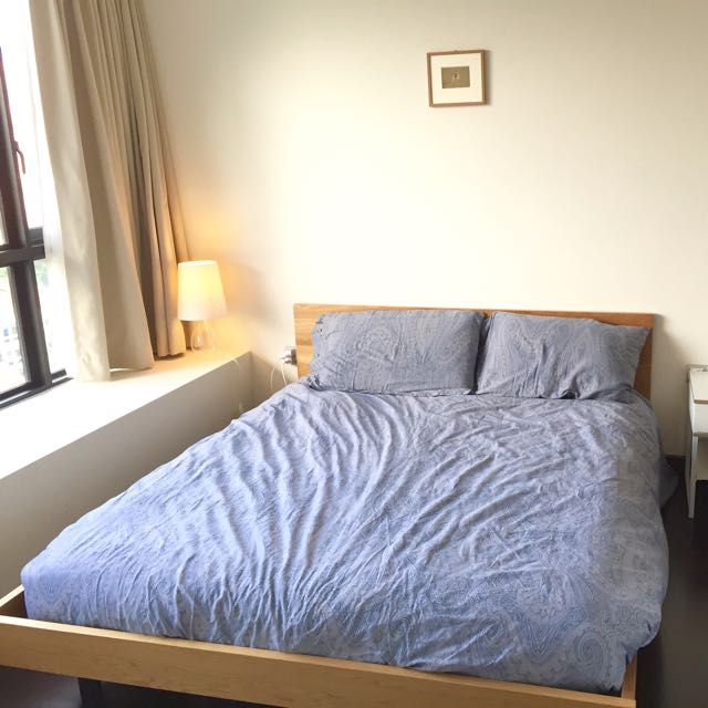 MUJI Queen Bed, Furniture & Home Living, Furniture, Bed Frames