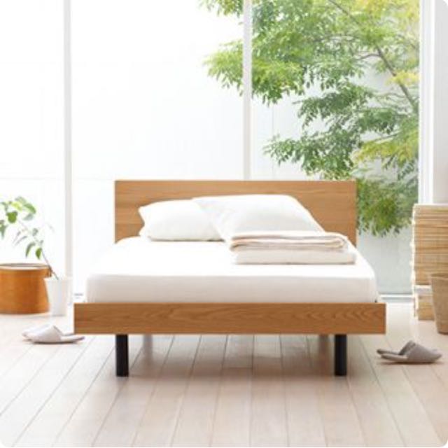 MUJI Queen Bed, Furniture & Home Living, Furniture, Bed Frames