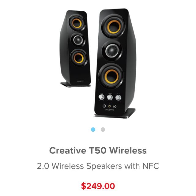 Creative t50 speakers top