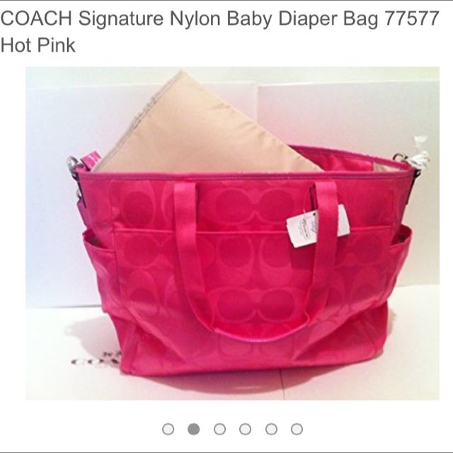 hot pink diaper bag