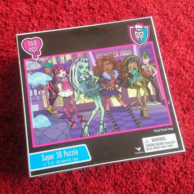 Monster High 12 X 18 3d Lenticular Puzzle 150 Piece Toys Games