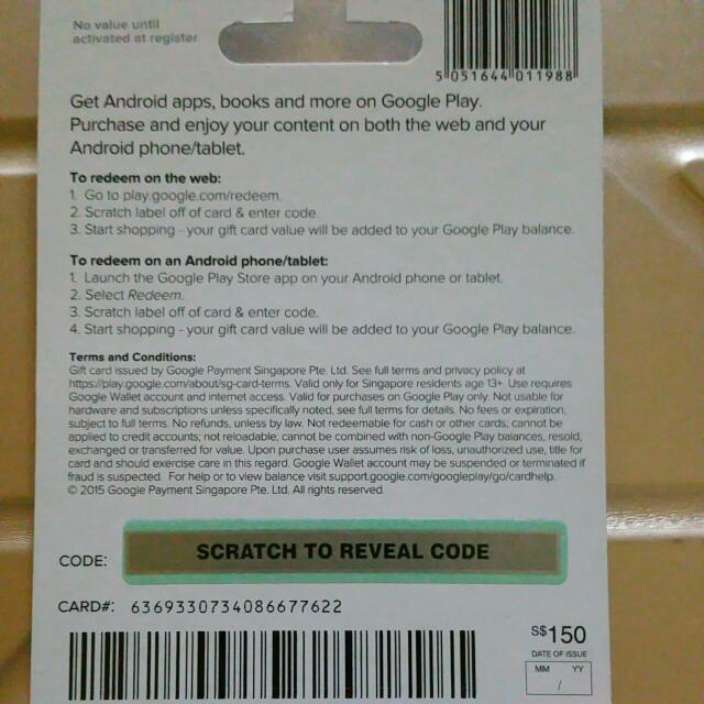 google play credit