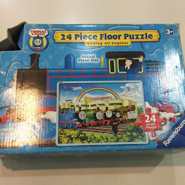 thomas and friends train playset and puzzle