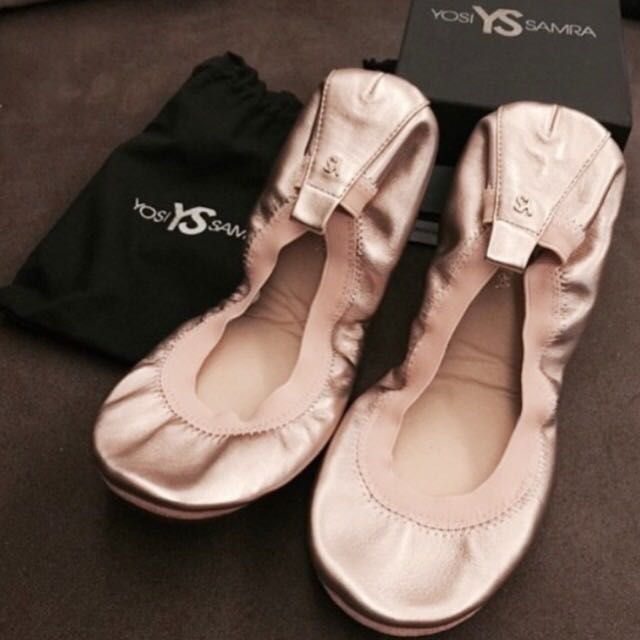 yosi samra rose gold ballet flats
