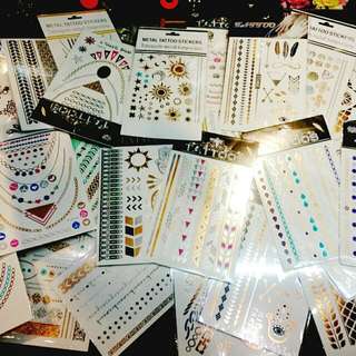 Lazy.camfee.shop 金屬紋身貼 tatoo 歐美
全新 逢甲店內共有55款新款 一大張只要100元