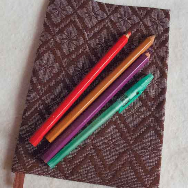As Is Sale Songket Fabric Covered Softcover Eco Sketch Book