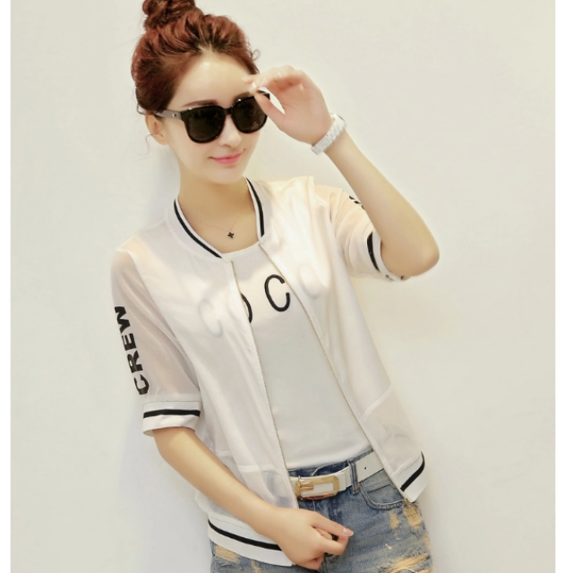 thin short sleeve cardigan