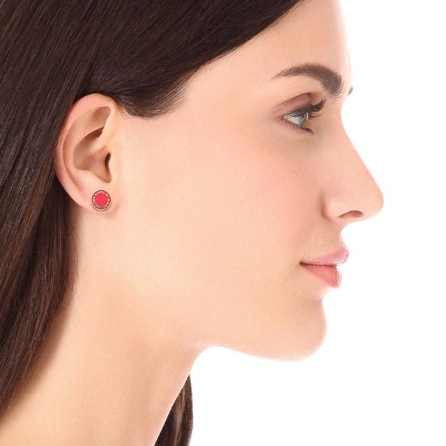 Marc jacobs logo new arrivals disc earrings