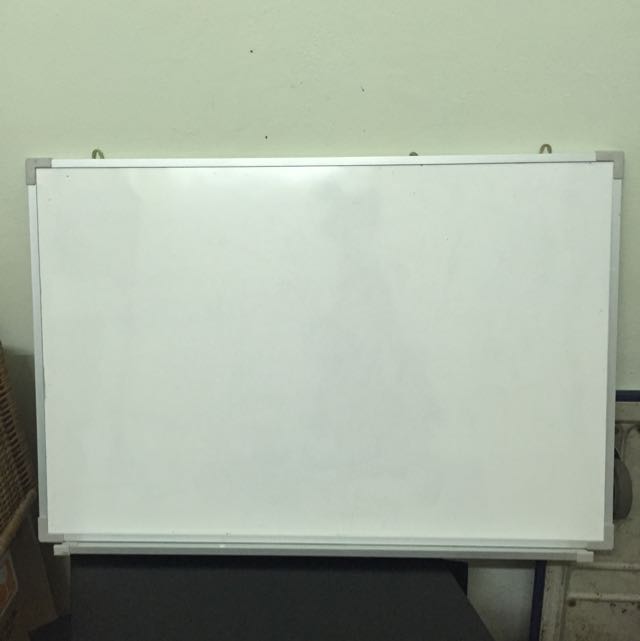 Whiteboard with Hooks and Pen/Duster Tray, Hobbies & Toys, Stationery