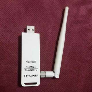 TP-LINK TL-WN722N 150M高增益 USB無線網路卡 可拆卸的4dBi高增益天線
