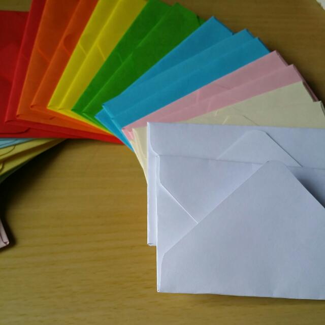 INSTOCK Gift Card Size Paper Envelopes in Rainbow Colours, Hobbies