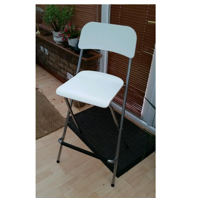 IKEA FRANKLIN Bar stool White colour 2 nos., Babies & Kids, Baby Nursery & Kids Furniture