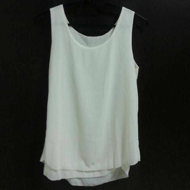 (Pending) White tank top, Women's Fashion, Tops, Other Tops on Carousell