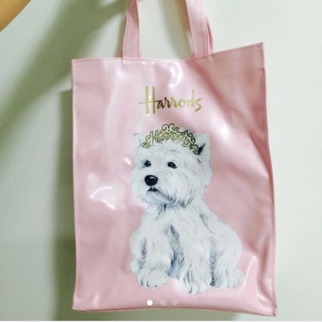 PRICE REDUCED Brand New Baby Pink Harrods Westie Shopper Bag