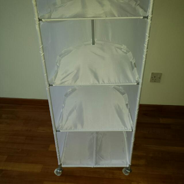 IKEA Rolling Storage Shelves On 3 Wheels, Furniture & Home Living