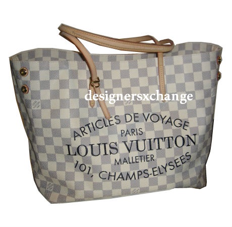 LOUIS VUITTON LOUIS VUITTON Cabas MM Tote Bag N41375 Damier Azur canvas  Ivory GHW Used N41375｜Product Code：2118700025877｜BRAND OFF Online Store