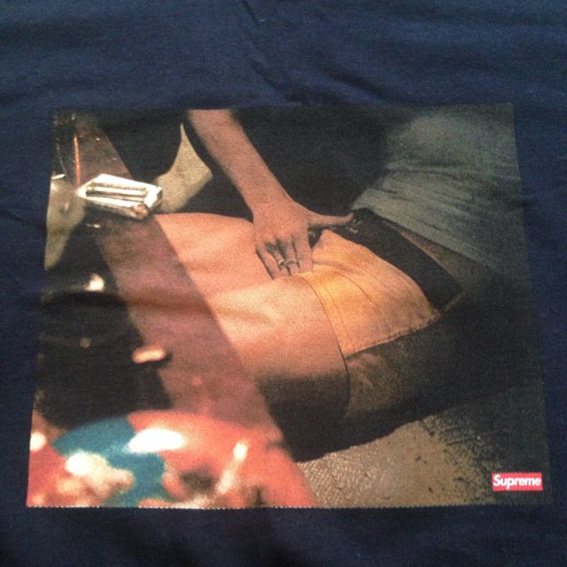 supreme kids hand tee