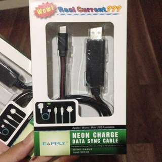 Iphone/android lED Cable Charger