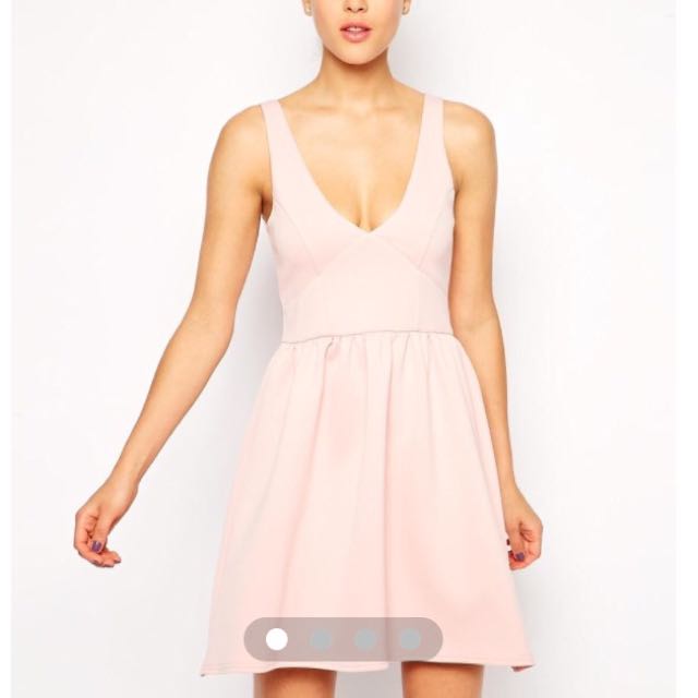 blush pink skater dress