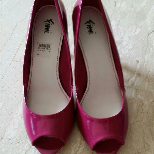 dark pink high heels
