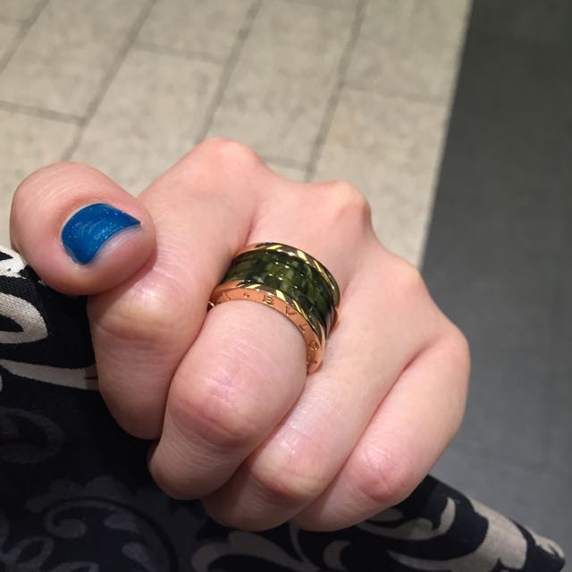 Bvlgari green marble best sale ring