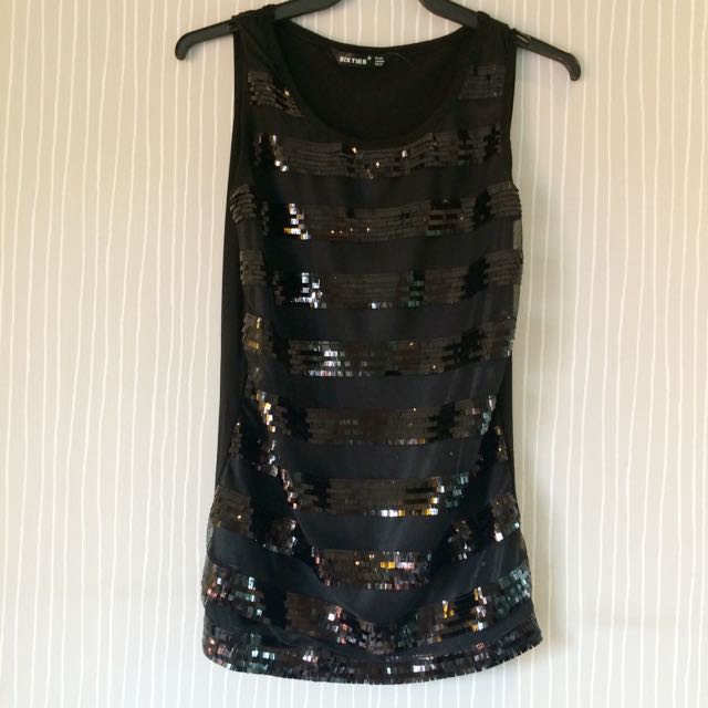 striped sequin top