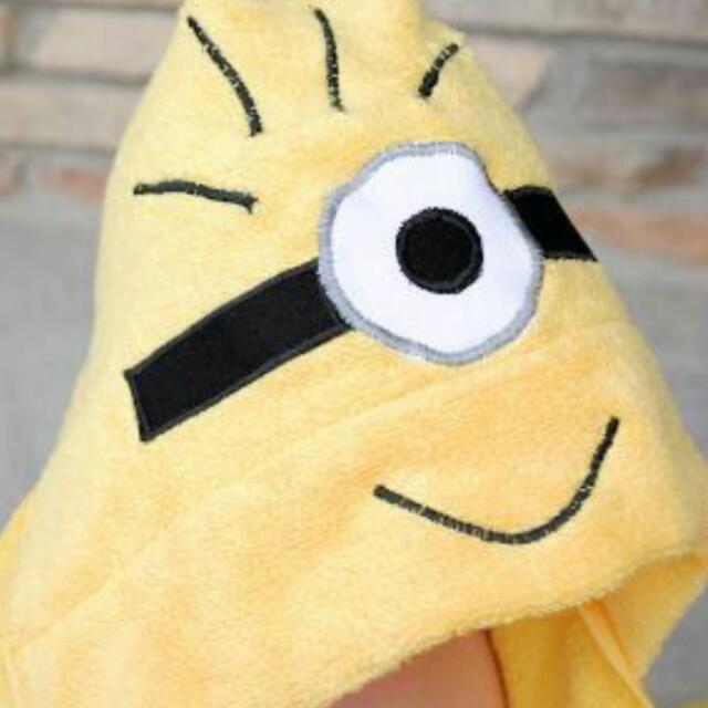 Minion Hooded Towels, Babies & Kids, Babies & Kids Fashion on Carousell
