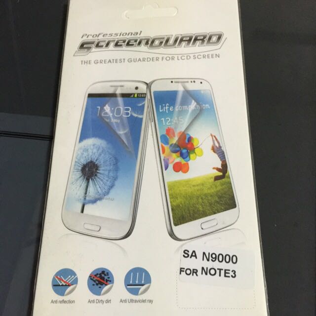Note 3 Screen Protector. (Category: Cables & Adaptors) located in Singapore. Submitted by crazeeem (Listing ID 23694086, Image 1). Description: .