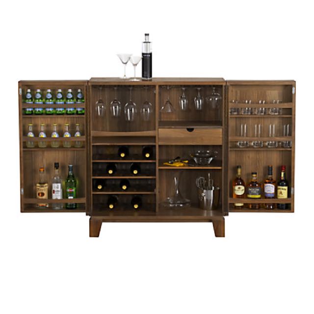Crate Barrel Marin Bar Cabinet Furniture On Carousell